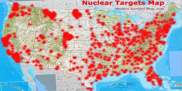 US Nuclear Target Map. Do You Live in The DeathZone? – © blogfactory